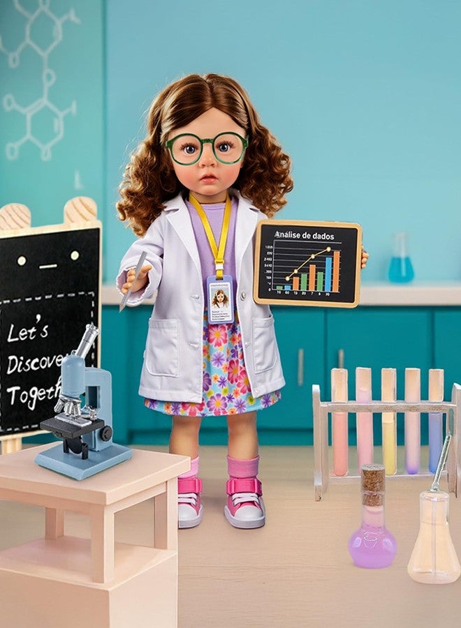 BABESIDE American Realistic Baby doll Girl - 16-Inch Scientist Doll PlaySet with Microscope & Toy Chemistry Lab Accessories for 5 6 7 8 9 10 11 12 Years Girl Gift, Pretend Play, Birthday & Christmas - Image 1